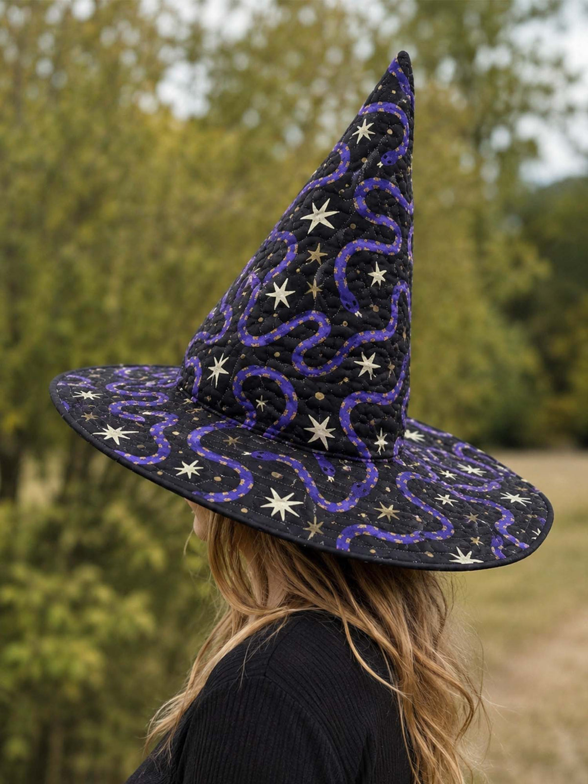 Quilted Witch Hat - Starry Serpent – view 2