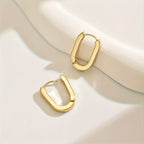 Hoop Earrings - Rounded Rectangle