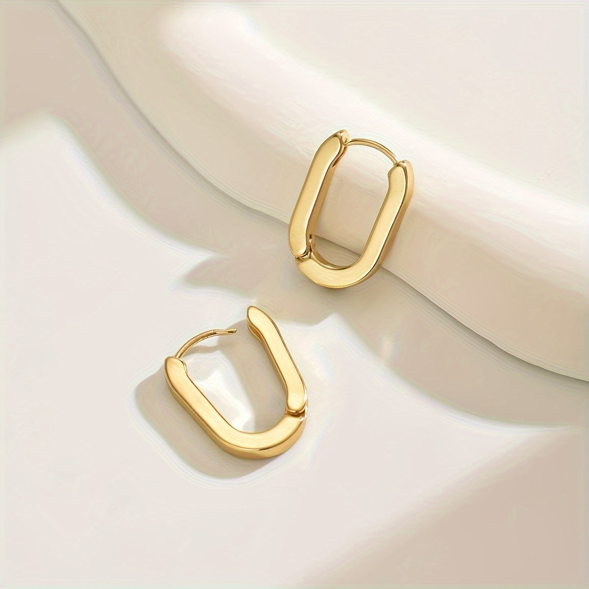 Hoop Earrings - Rounded Rectangle