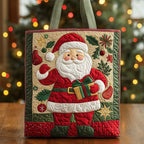 Santa Smile quilted tote bag – smiling Santa