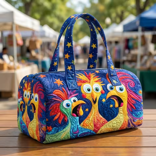 Adrienne soft quilted travel bag in the wave-stitch pattern, the larger size