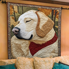 Quilted Throw - Sleepy Labrador – view 2
