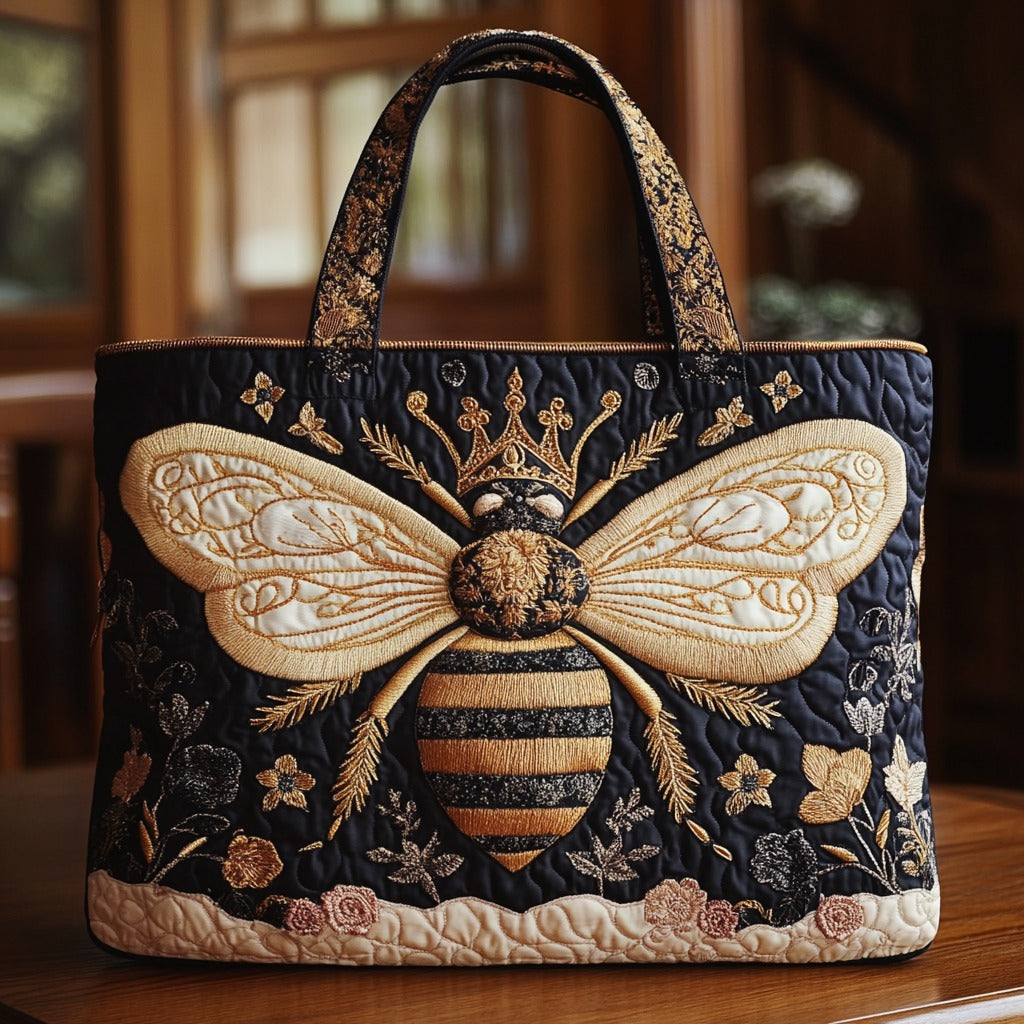 Crown Bee quilted tote bag – crowned bee