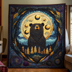 Quilted Throw - Moon Phase Bear – view 2