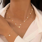Necklace & Bracelet Set - Pearls & Heart