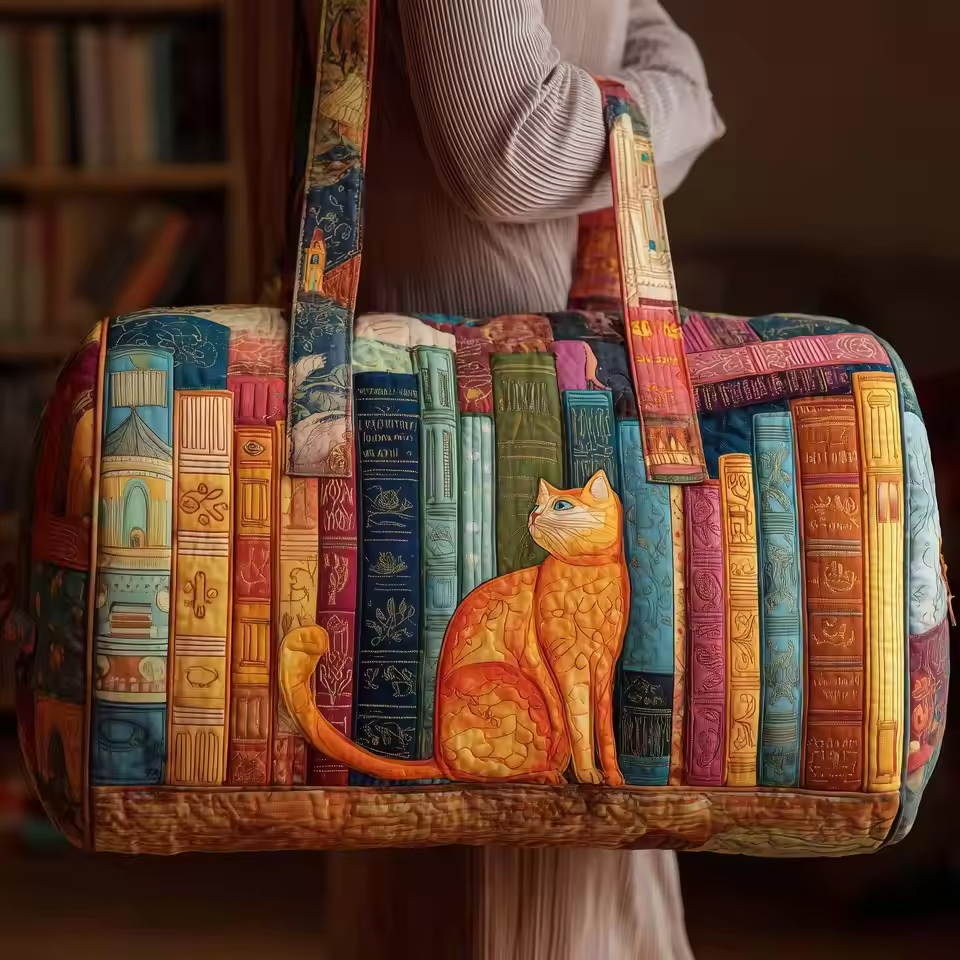 Jade soft quilted travel bag with its wave-stitch pattern