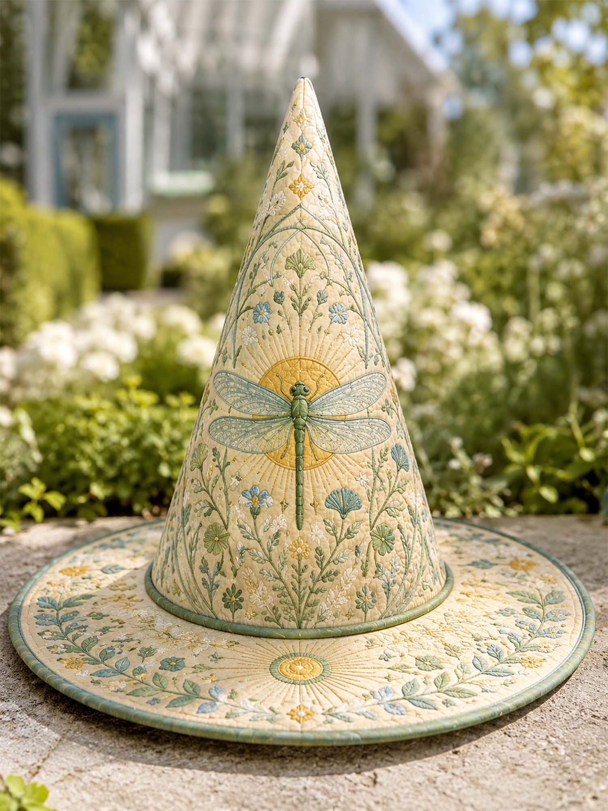 Quilted Witch Hat - Dragonfly Fairy Garden – view 3