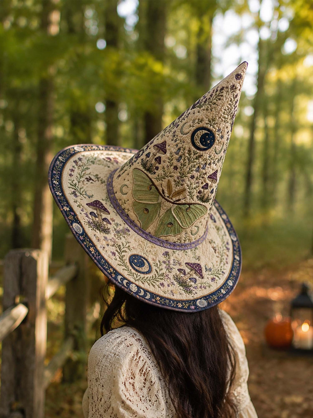 Quilted Witch Hat - Luna Moth Botanical – view 2