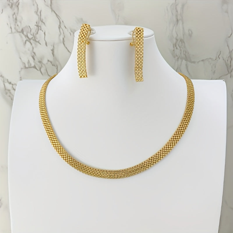 3-Piece Jewellery Set - Gold-Tone Mesh