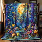 Quilted Throw - Moonlit Woodland Flowers – view 4