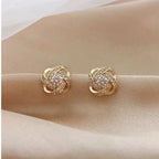 Stud Earrings - Crystal Love Knot