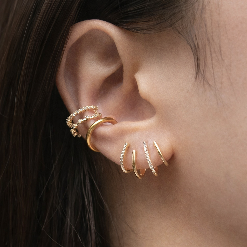 Ear Climber Earrings - Crystal Claw