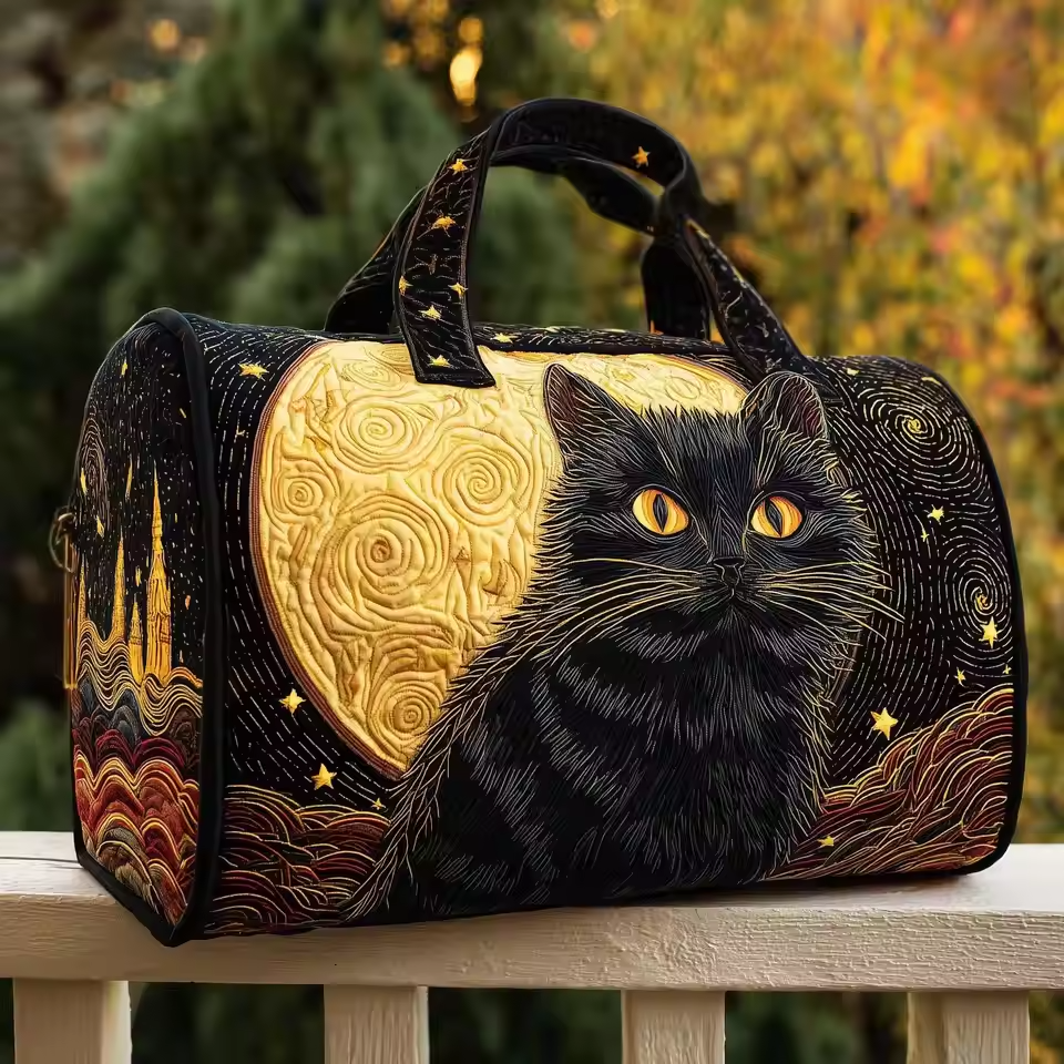 Shannon soft quilted travel bag with wave-stitch quilting
