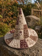 Vintage Floral Patchwork quilted witch hat – vintage floral patchwork