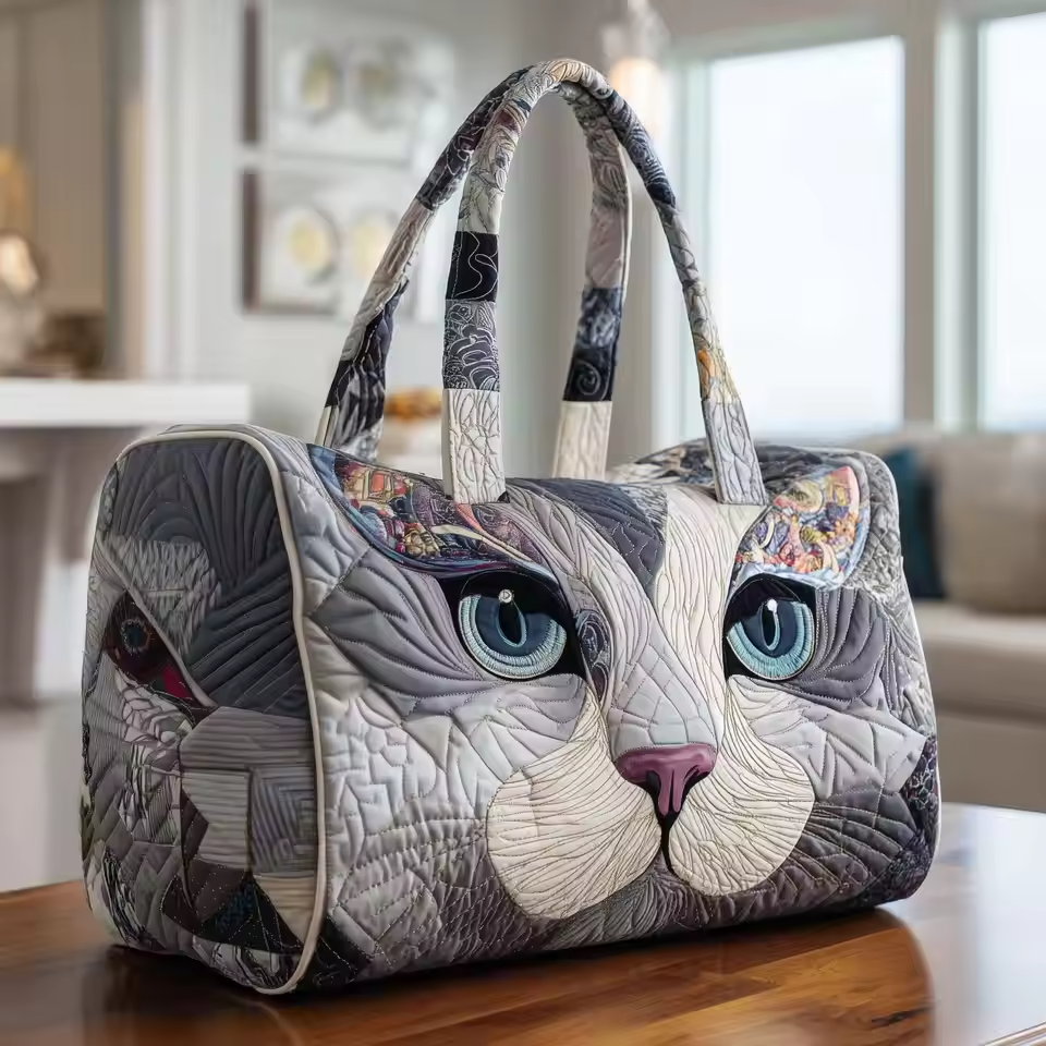 Francesca soft quilted travel bag in the wave-stitch pattern