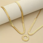 3-Piece Jewellery Set - Gold-Tone Chevron