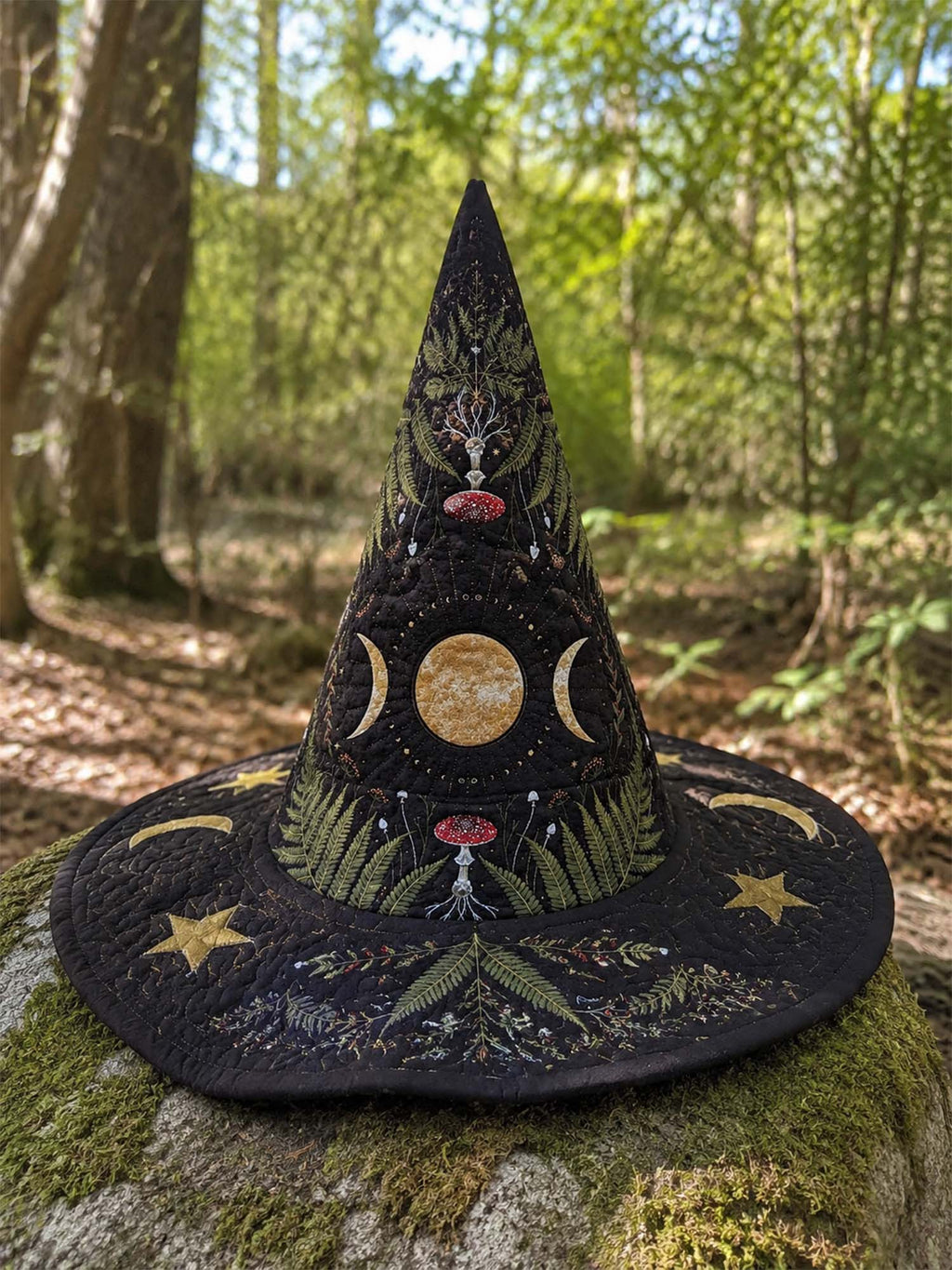 Quilted Witch Hat - Mushroom Moon Forest – view 3
