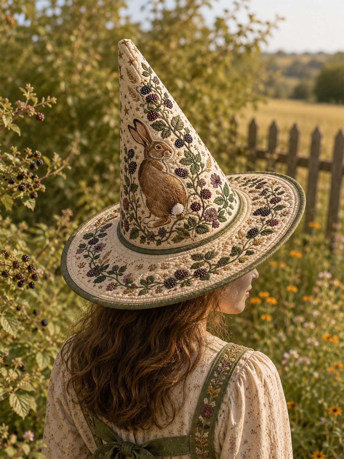 Quilted Witch Hat - Woodland Rabbit – view 2