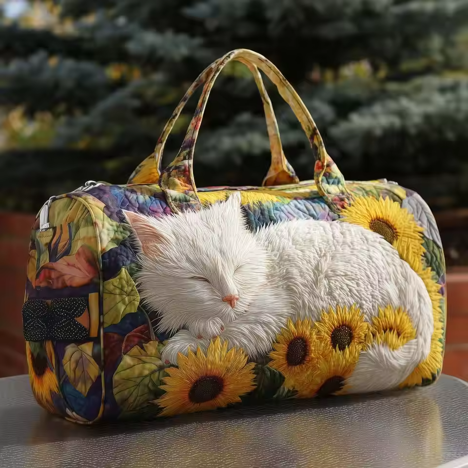 Roxanne soft quilted weekend bag in the wave-stitch pattern