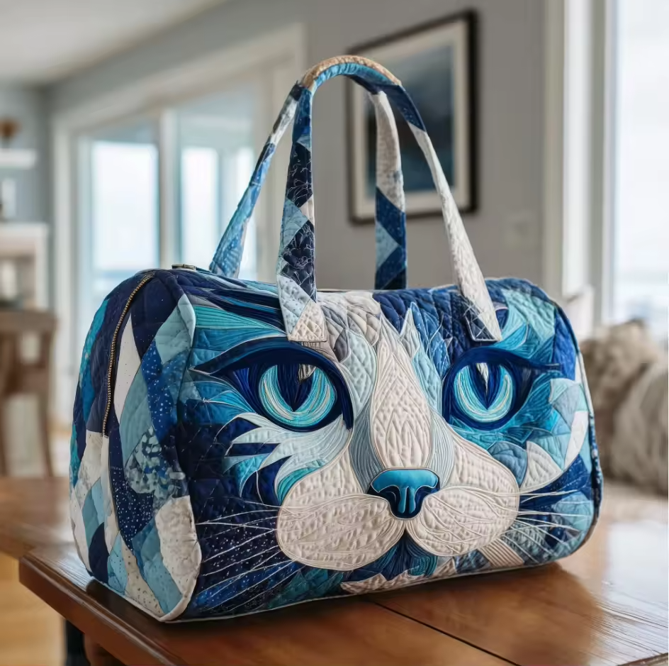 Shirley soft quilted weekend bag in the wave-stitch pattern