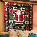 Quilted Throw - Santa Patchwork – view 3