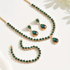 Jewellery Set - Green Teardrop