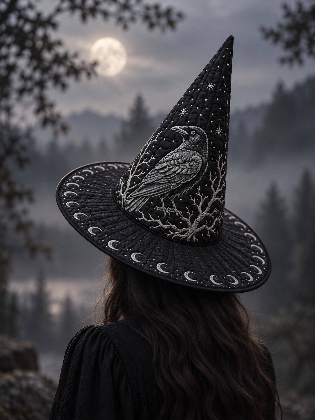 Quilted Witch Hat - Raven Moon Phases – view 2