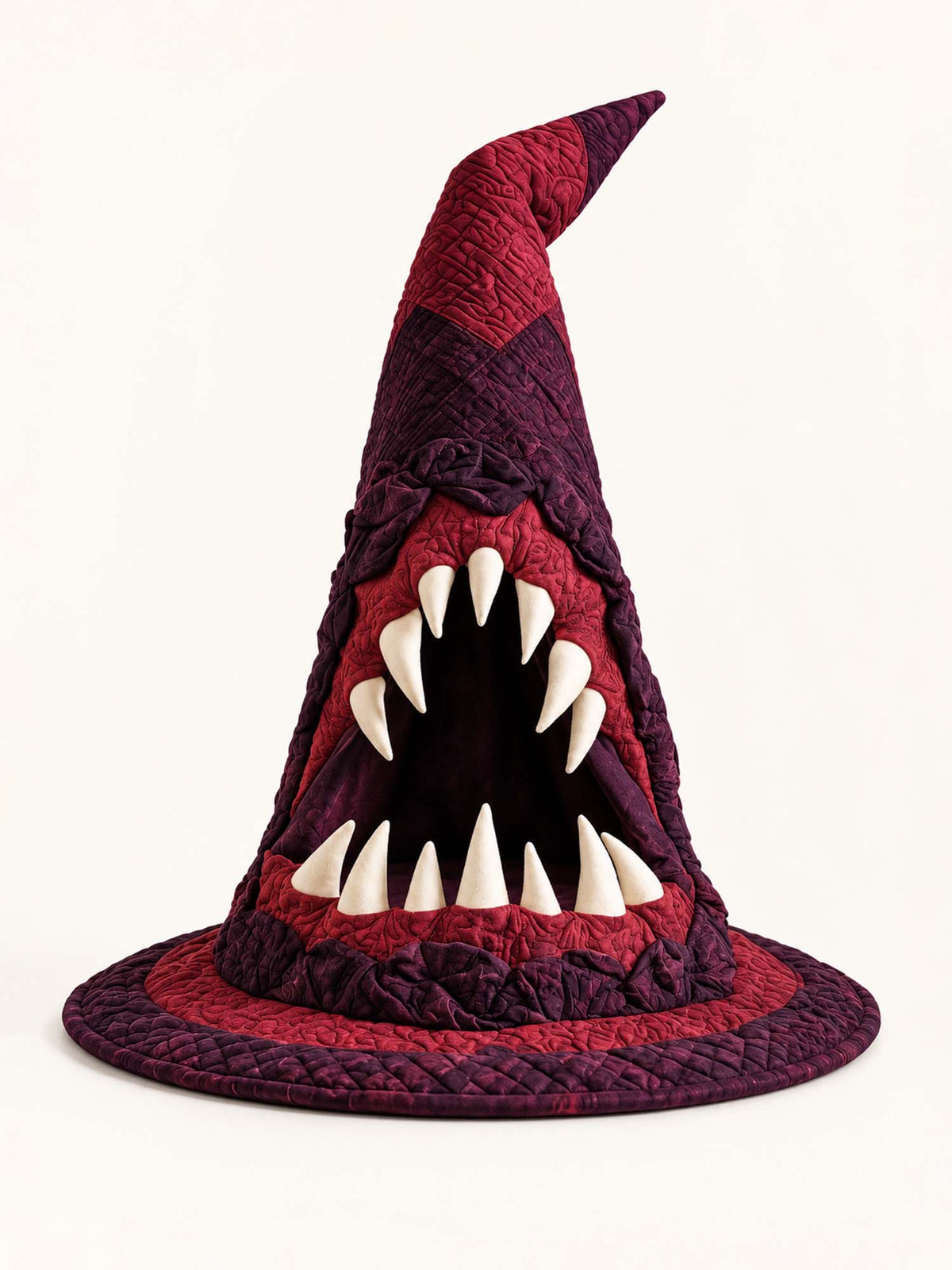 Fanged Monster quilted witch hat – monster fangs