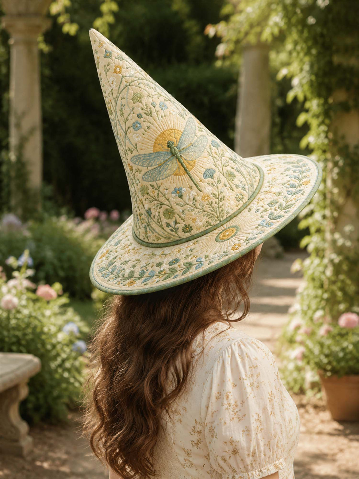 Quilted Witch Hat - Dragonfly Fairy Garden – view 2