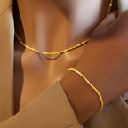 Necklace & Bracelet Set - Sparkle Chain