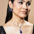 Necklace & Earrings Set - Crystal Teardrop