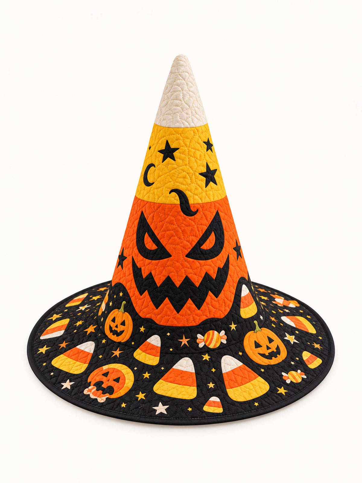 Candy Corn Pumpkin quilted witch hat – candy corn pumpkin