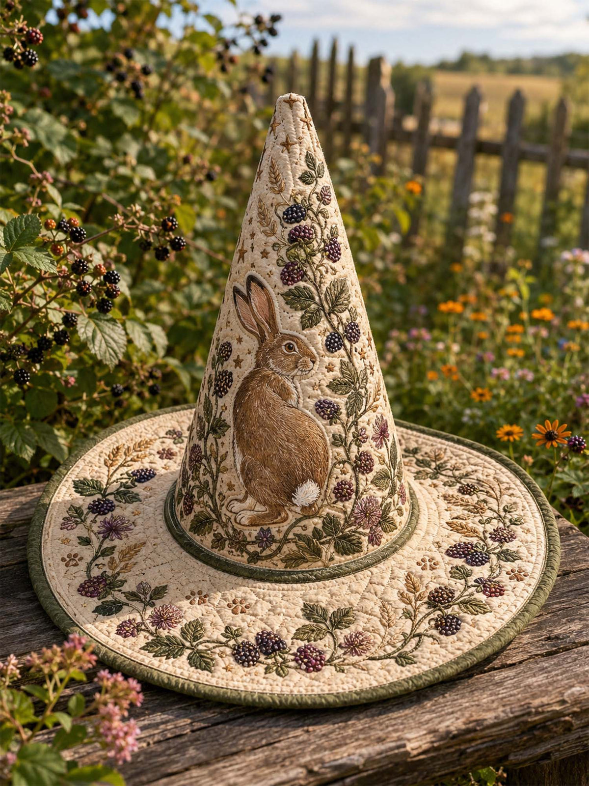Quilted Witch Hat - Woodland Rabbit – view 3