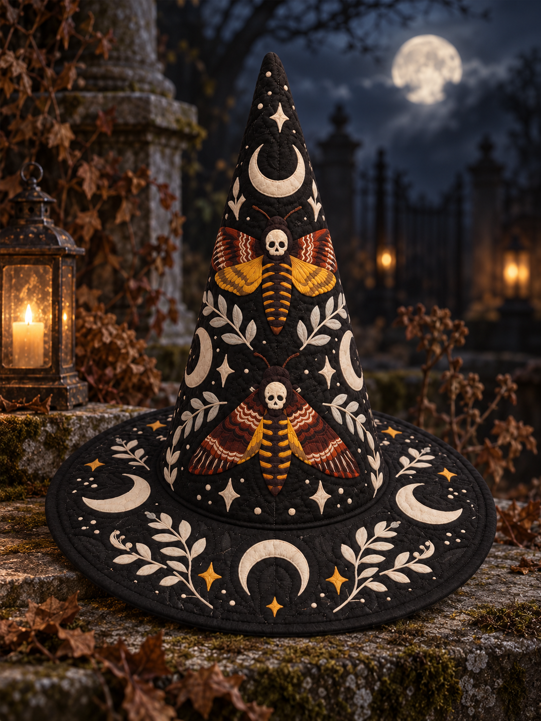 Quilted Witch Hat - Death Moth Moons – view 2