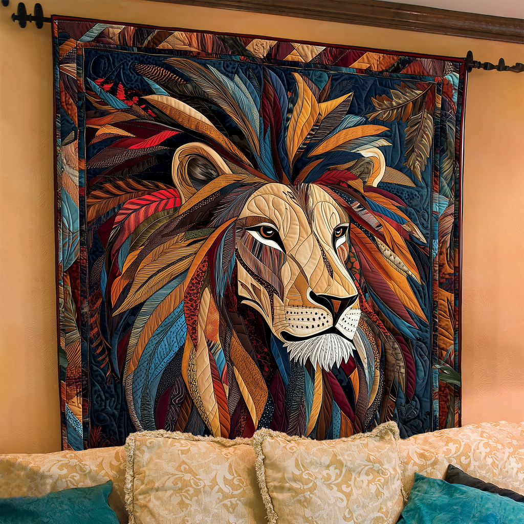 Quilted Throw - Savannah Lion – view 2