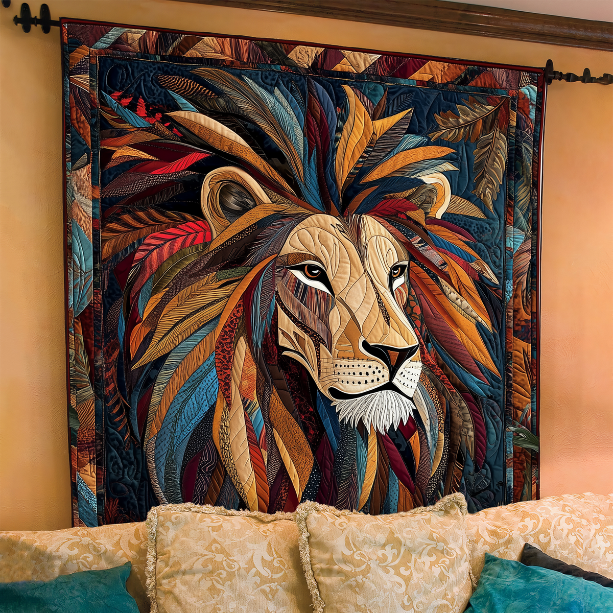 Quilted Throw - Savannah Lion – view 2