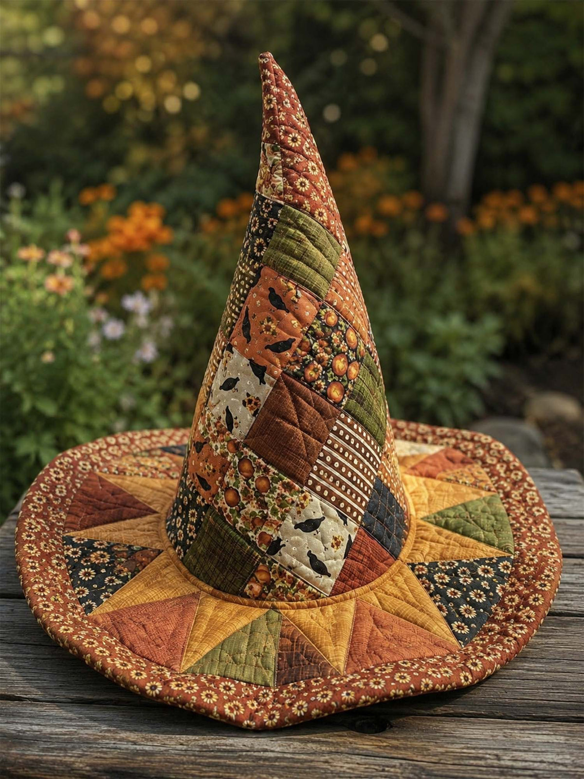 Quilted Witch Hat - Harvest Patchwork – view 3