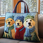 Labrador Warm Hug quilted tote bag – labradors in knits