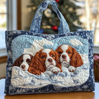Cavalier Trio quilted tote bag – three Cavaliers