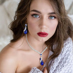Necklace & Earrings Set - Crystal Teardrop