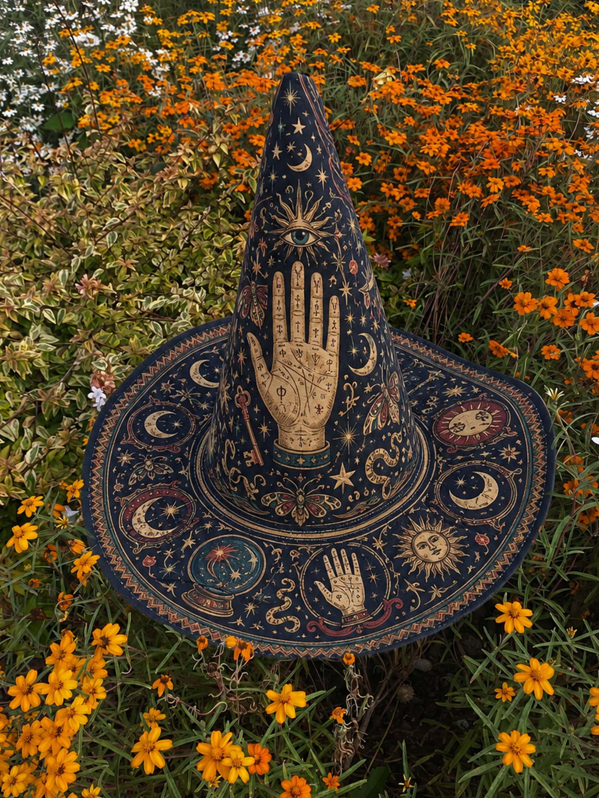 Quilted Witch Hat - Fortune Teller Hand – view 2