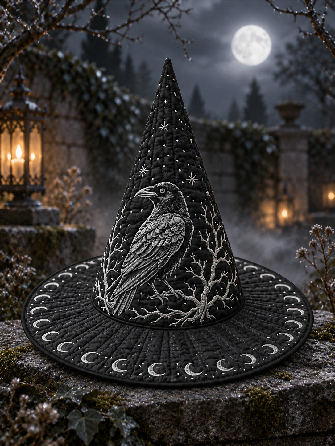 Quilted Witch Hat - Raven Moon Phases – view 3