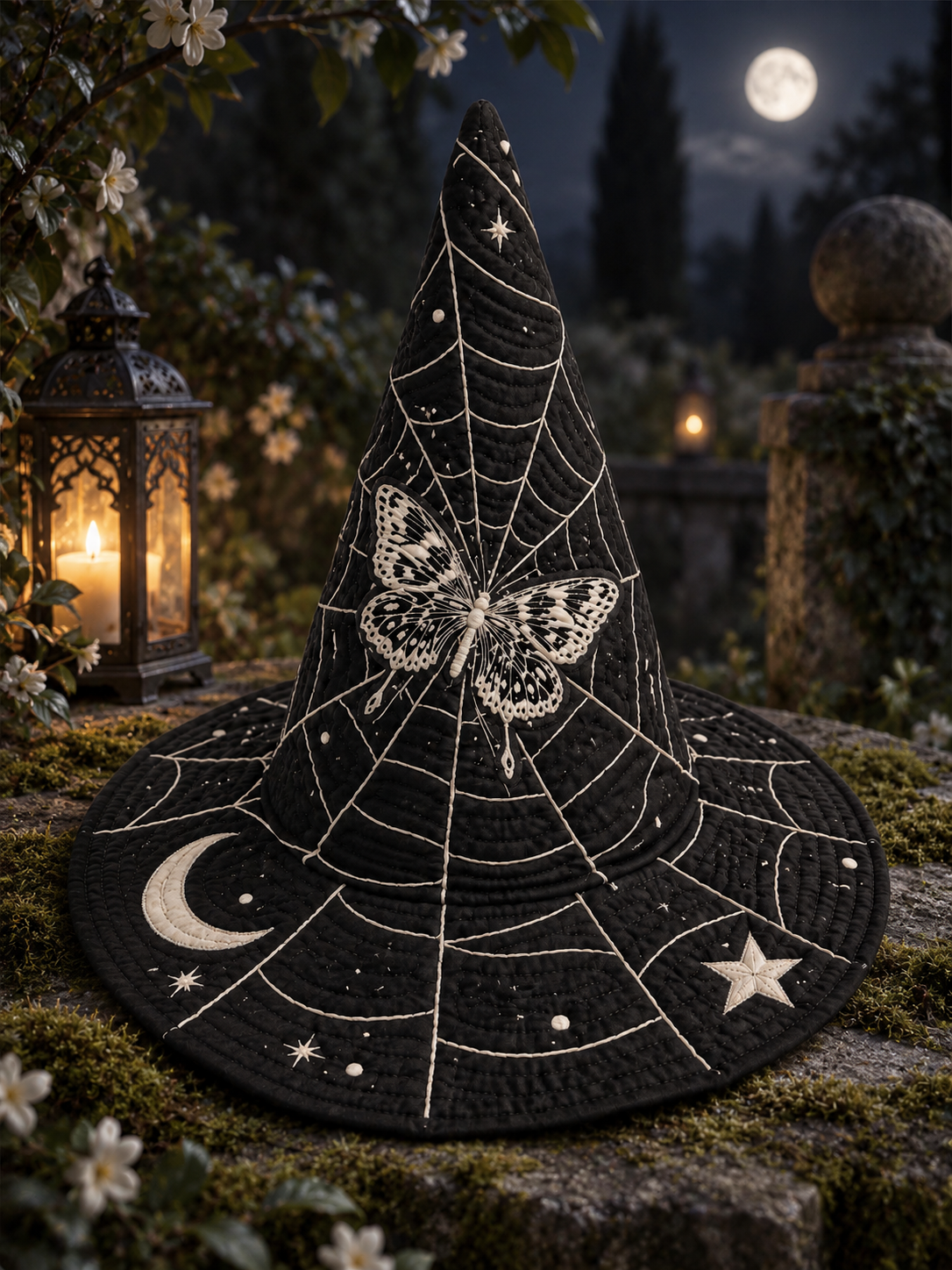 Quilted Witch Hat - Moth Web Moon – view 2