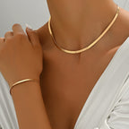 Necklace & Bracelet Set - Herringbone