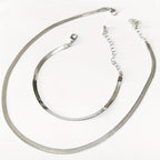 Necklace & Bracelet Set - Herringbone