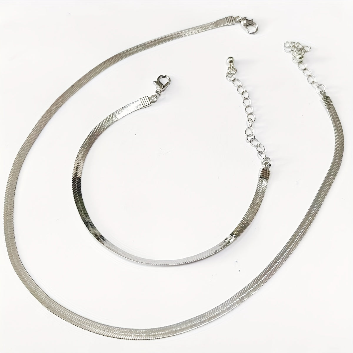Necklace & Bracelet Set - Herringbone