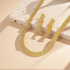 3-Piece Jewellery Set - Gold-Tone Mesh