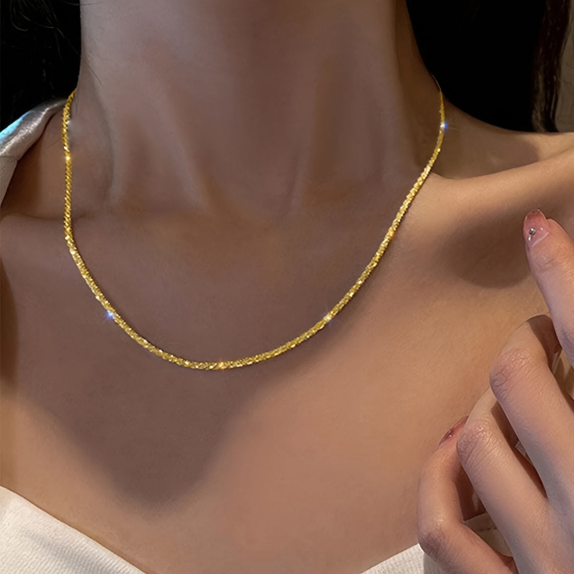 Necklace & Bracelet Set - Sparkle Chain