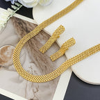 3-Piece Jewellery Set - Gold-Tone Mesh