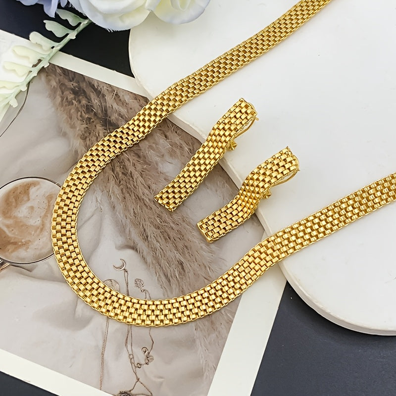 3-Piece Jewellery Set - Gold-Tone Mesh